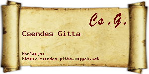Csendes Gitta névjegykártya